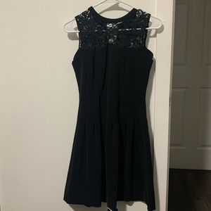 H&M black pleated dress